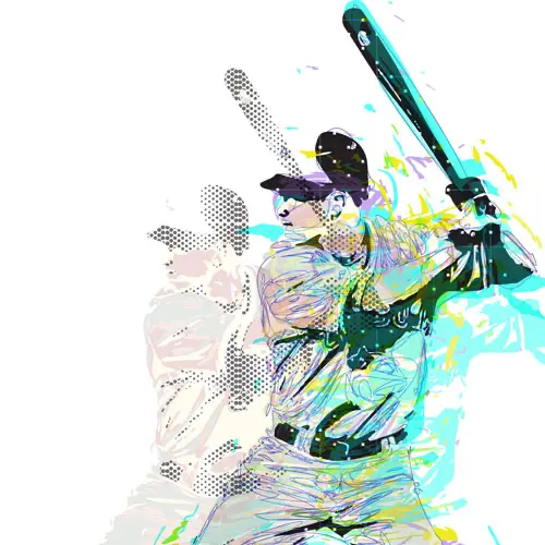 custom sportsman illustrations baseball player