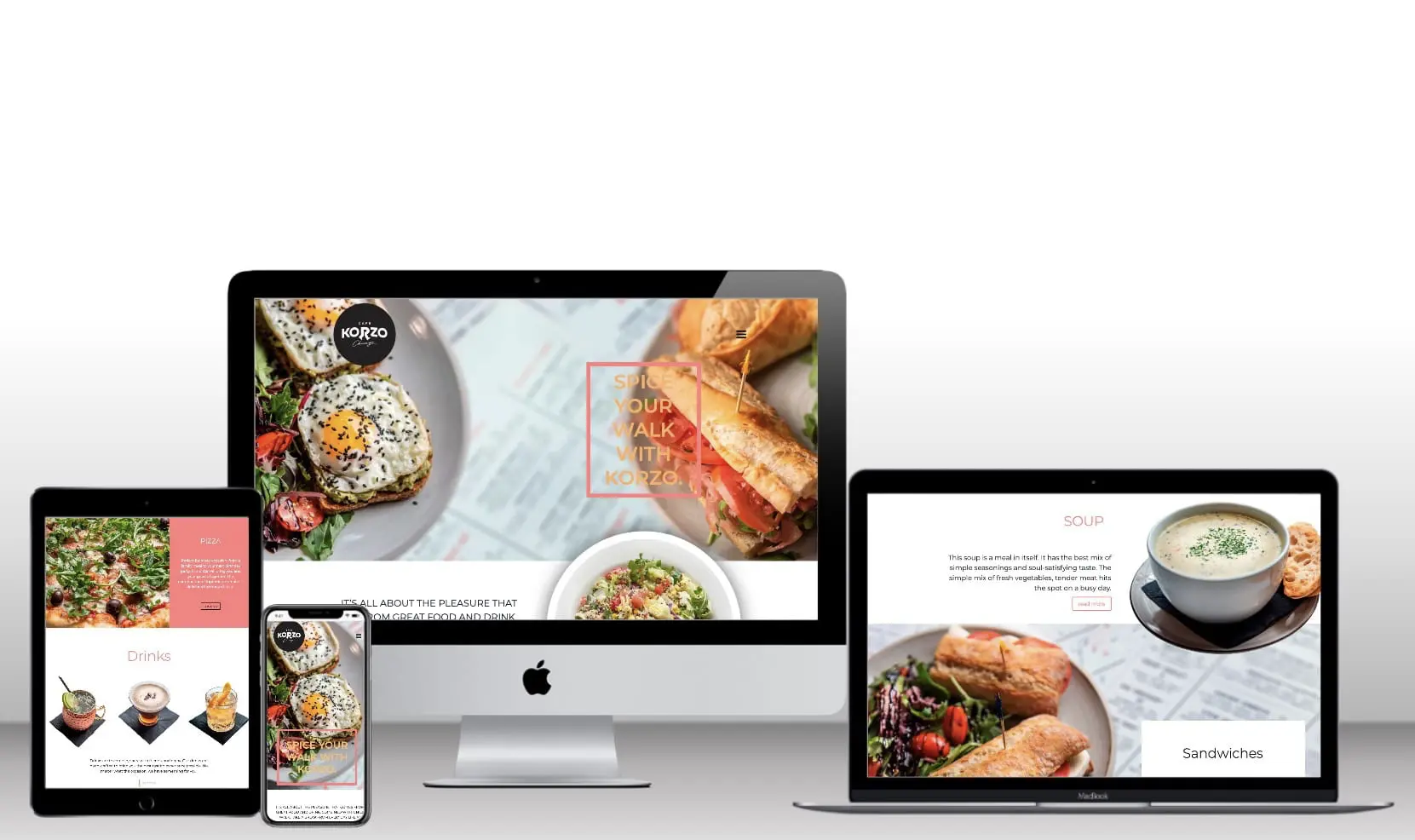 Cafe website design and WordPress development by Wolksons