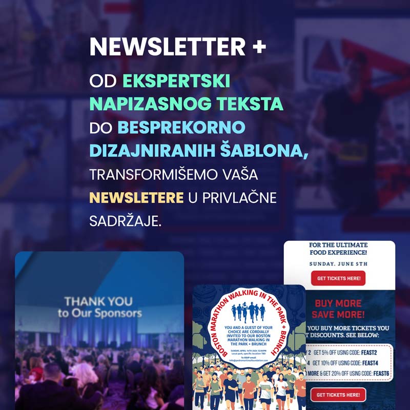 Naše usluge email marketinga i rasta kampanje fokusirane su na dostavljanje zanimljivog, personalizovanog sadržaja direktno u inboxe vaših pretplatnika